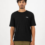 Mons Royale Mens Diversion Merino Bike Jersey Short Sleeve - Black, front