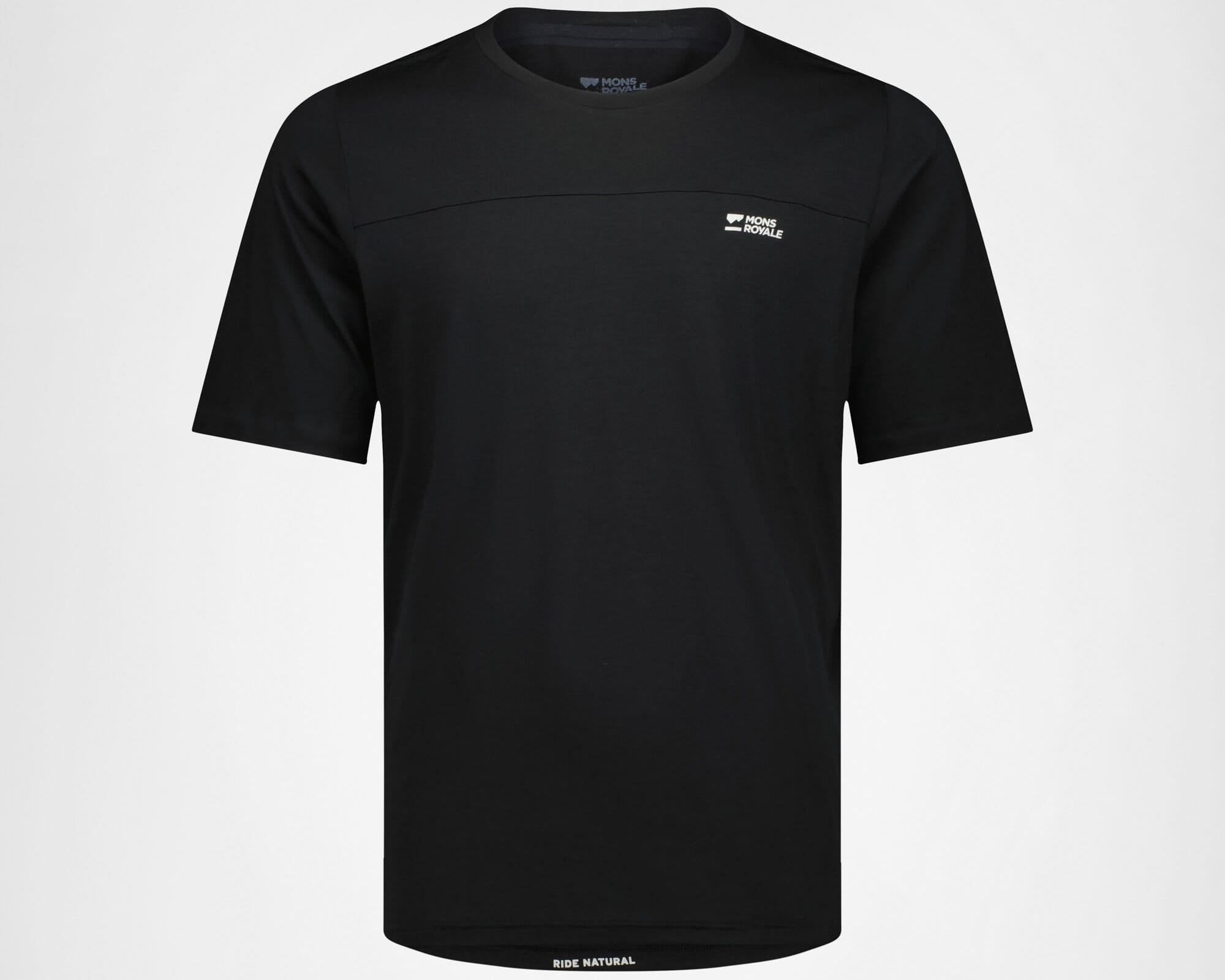 Mons Royale Mens Diversion Merino Bike Jersey Short Sleeve - Black