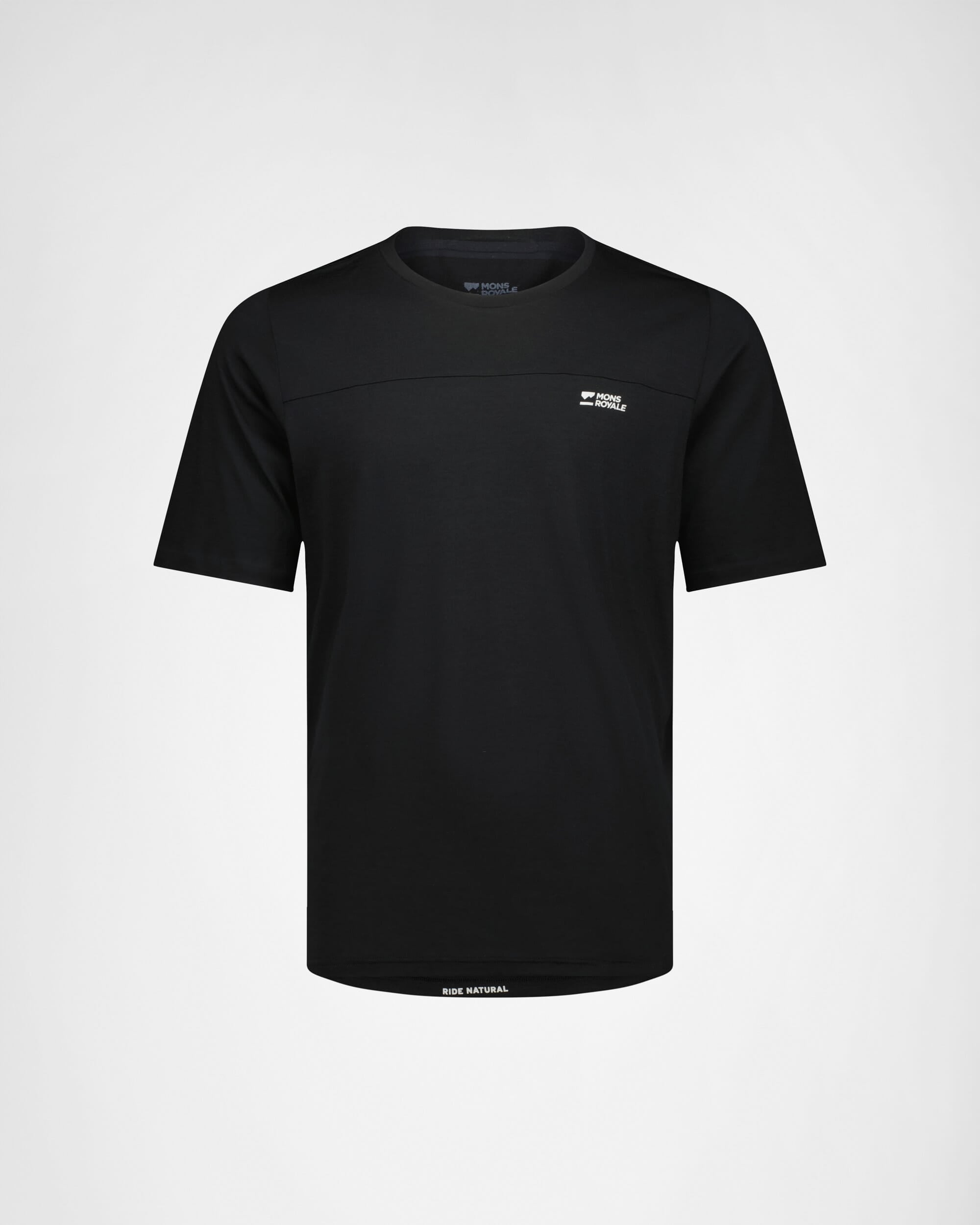 Mons Royale Mens Diversion Merino Bike Jersey Short Sleeve - Black