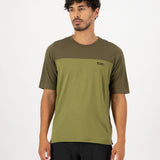 Mons Royale Mens Diversion Merino Bike Jersey Short Sleeve - Fern / Olive, front
