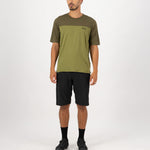 Mons Royale Mens Diversion Merino Bike Jersey Short Sleeve - Fern / Olive, detail