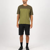 Mons Royale Mens Diversion Merino Bike Jersey Short Sleeve - Fern / Olive, detail