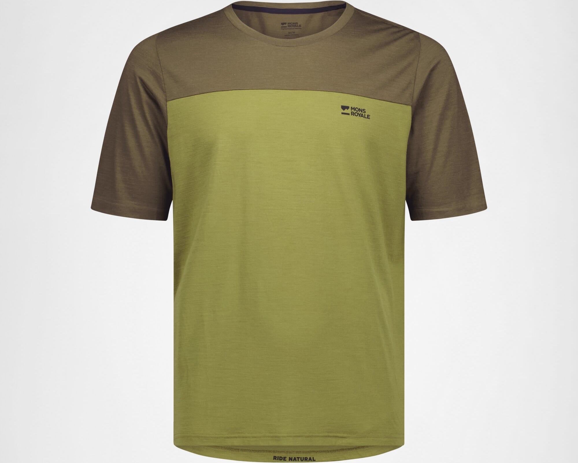 Mons Royale Mens Diversion Merino Bike Jersey Short Sleeve - Fern / Olive