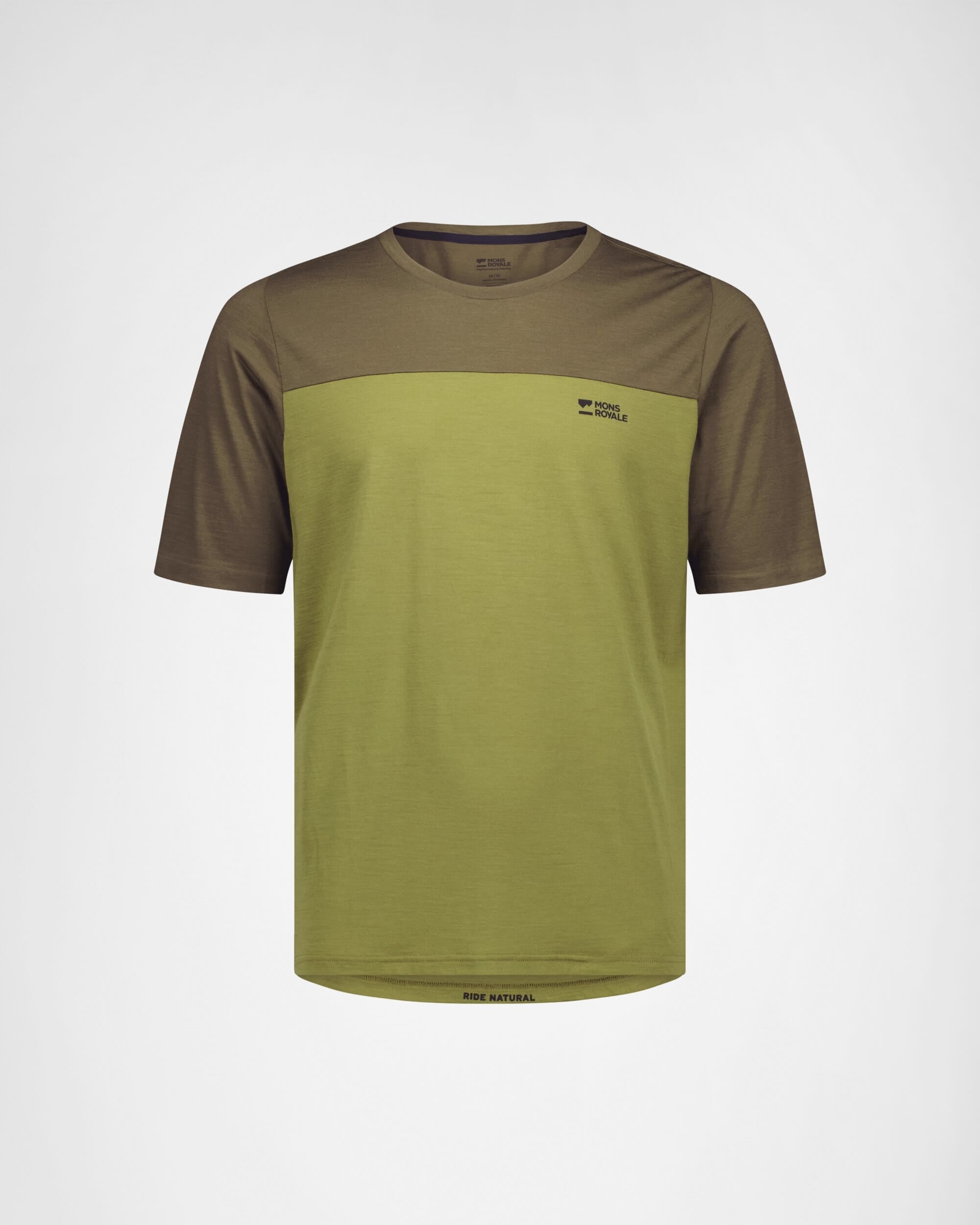 Mons Royale Mens Diversion Merino Bike Jersey Short Sleeve - Fern / Olive