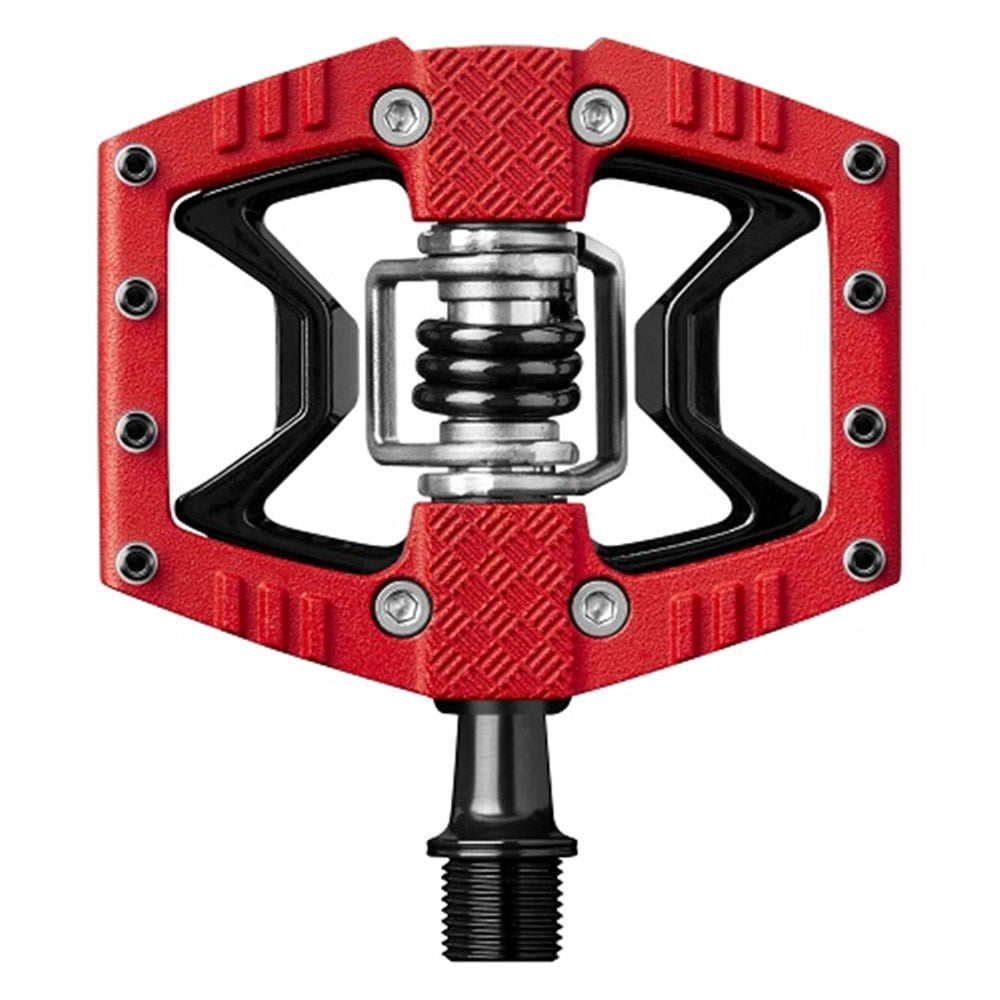 CRANKBROTHERS PEDAL DOUBLE SHOT 3 RED BLACK BODY WITH PINS