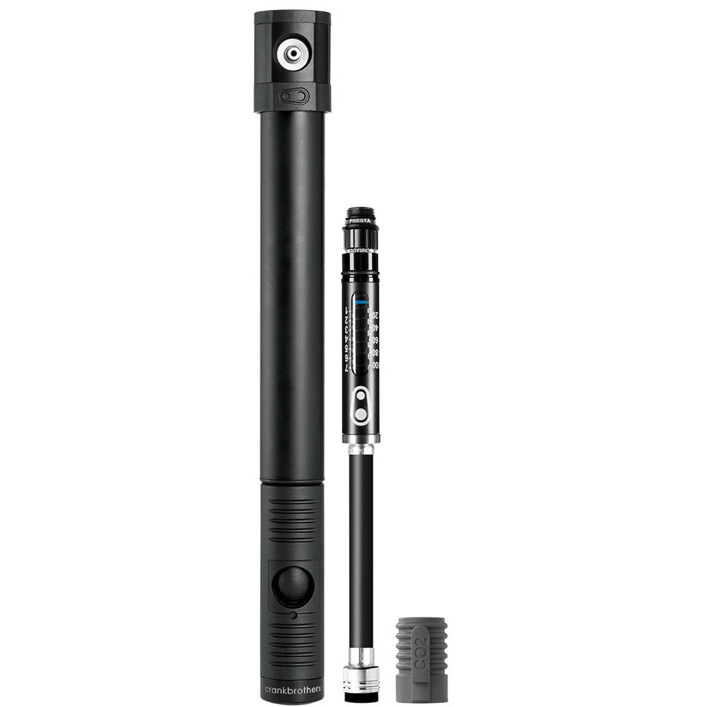 Crankbrothers Klic HV Gauge + CO2 Hand Pump Midnight Edition