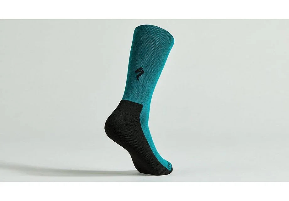 Specialized PrimaLoft lightweight tall sock, tropical teal