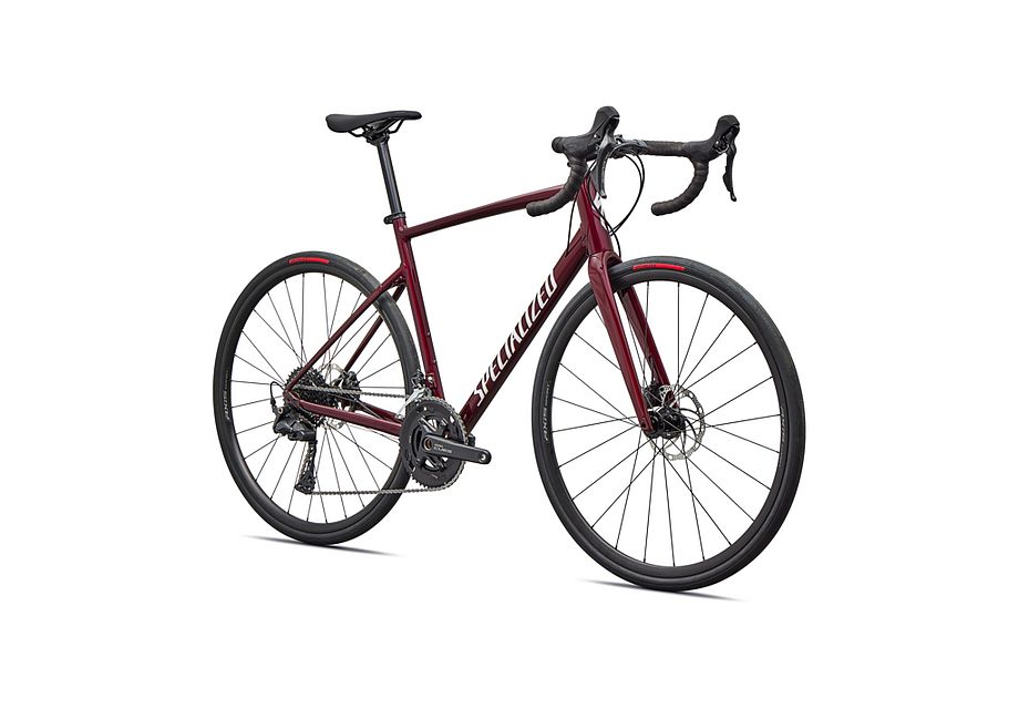 Specialized Allez Shimano CUES Maroon / White front detail