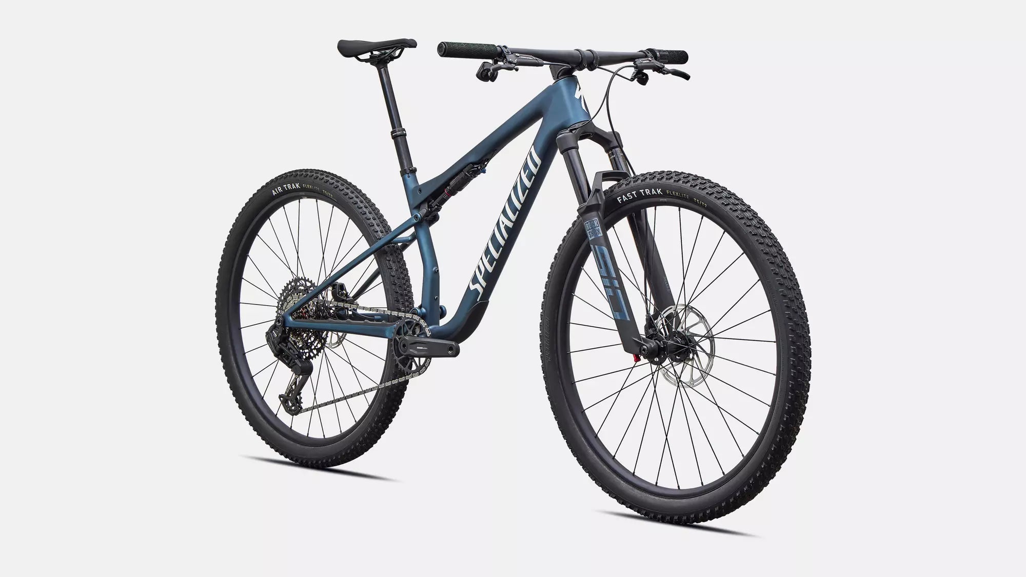 Specialized Epic 9 Comp - Satin Cast Blue Metallic / White front detail