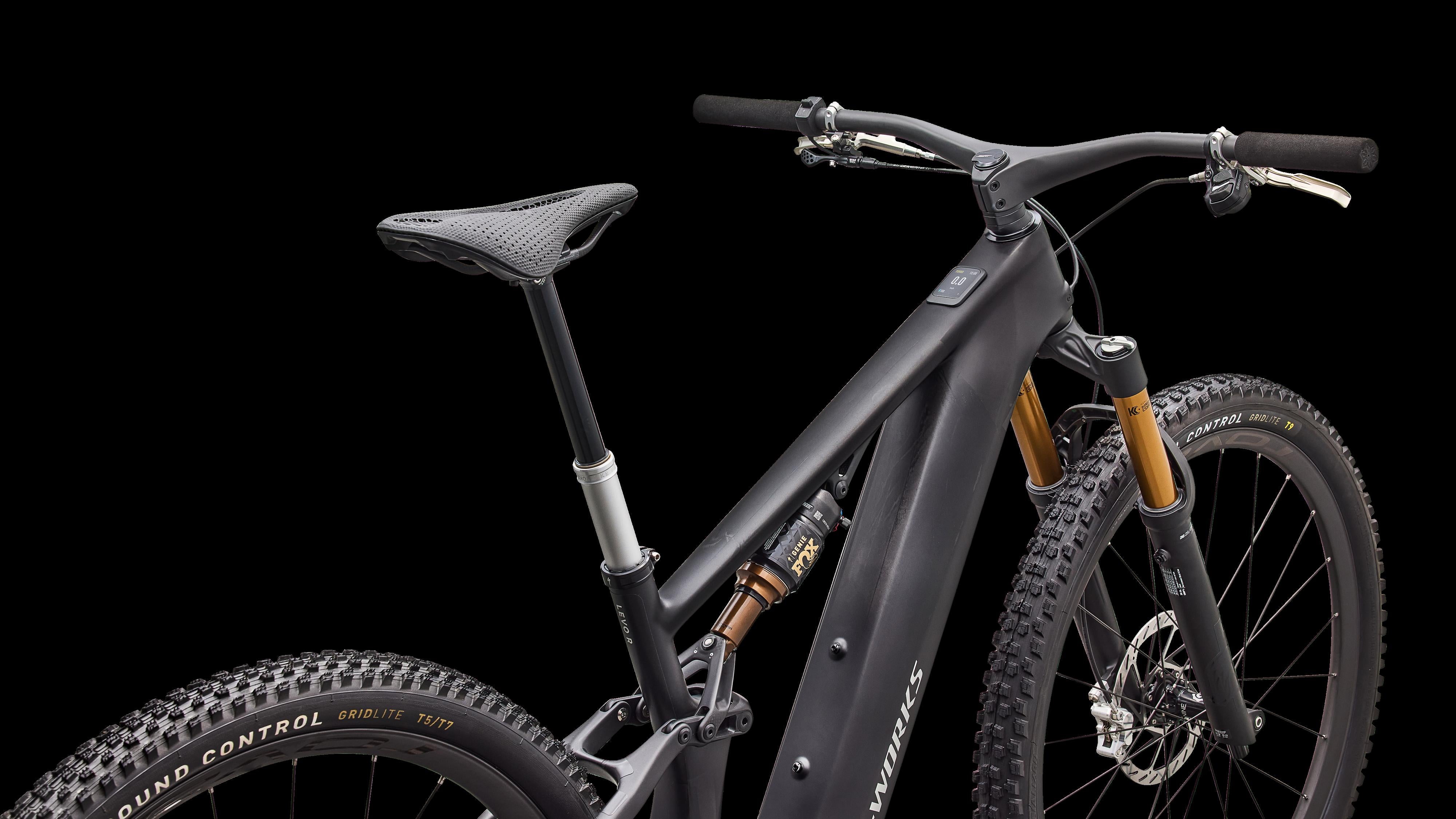 S-Works Turbo Levo R Ultralight - Satin Carbon / Silver Foil