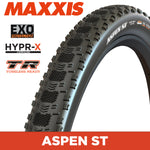 Maxxis Aspen ST Tyre - 32X2.15 - HYPR-X / EXO / TR - Foldable 120 TPI E50 at Spoke N Trail