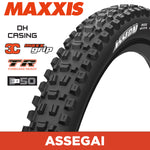 Maxxis Assegai Tyre - 27.5X2.50 - 3C MaxxGrip / DH / TR - Foldable 60X2 TPI E50 at Spoke N Trail