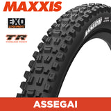 Maxxis Assegai Tyre - 27.5X2.60 - EXO / TR - Foldable 60 TPI E25 at Spoke N Trail