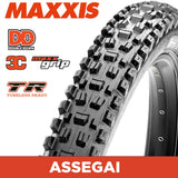 Maxxis Assegai Tyre - 27.5X2.50 - 3C MaxxGrip / DD / TR - Foldable 120X2 TPI E25 at Spoke N Trail
