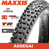 Maxxis Assegai Tyre - 29X2.50 - 3C MaxxGrip / DH / TR - Foldable 60X2 TPI E50 at Spoke N Trail