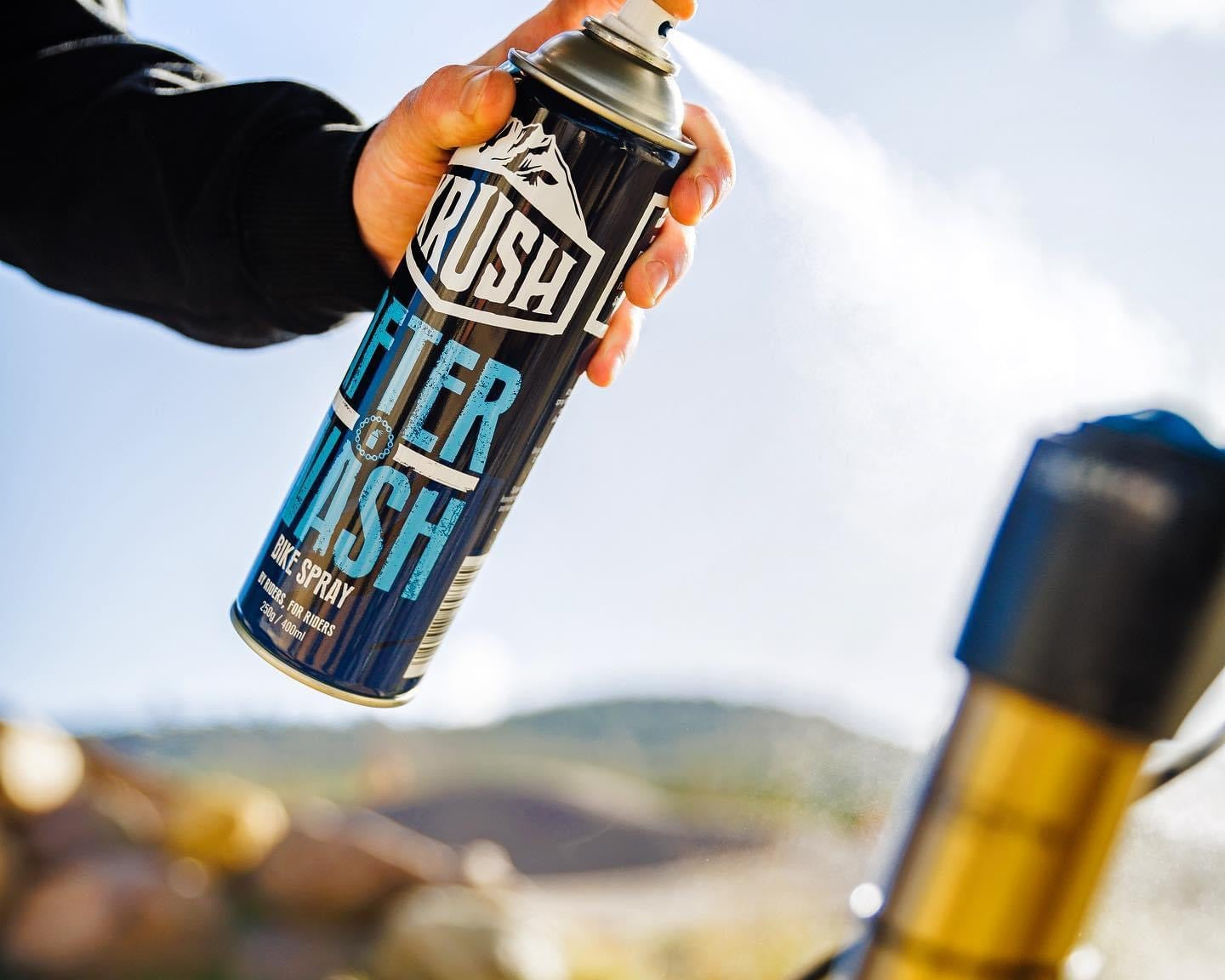 Krush After Wash Bike Spray 250g in use