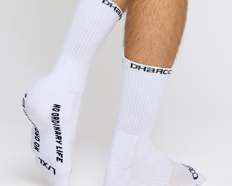 DHaRCO Crew Socks - White