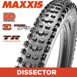 Maxxis Dissector Tyre - 27.5X2.40 - 3C MaxxGrip / DD / TR - Foldable 120X2 TPI E25 at Spoke N Trail