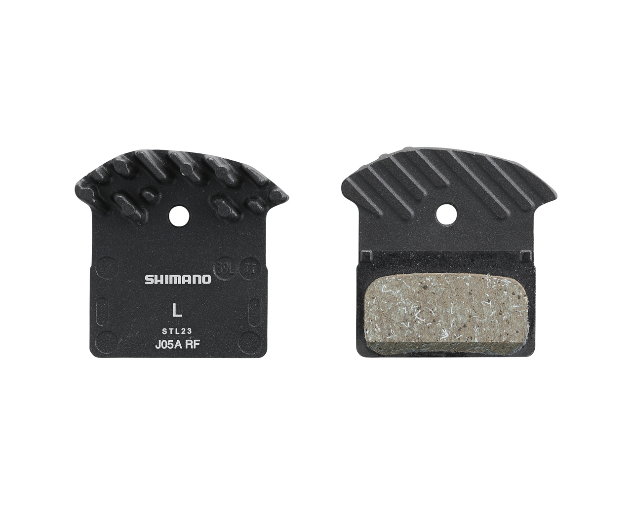 Shimano J05A-RF resin disc brake pads with fin
