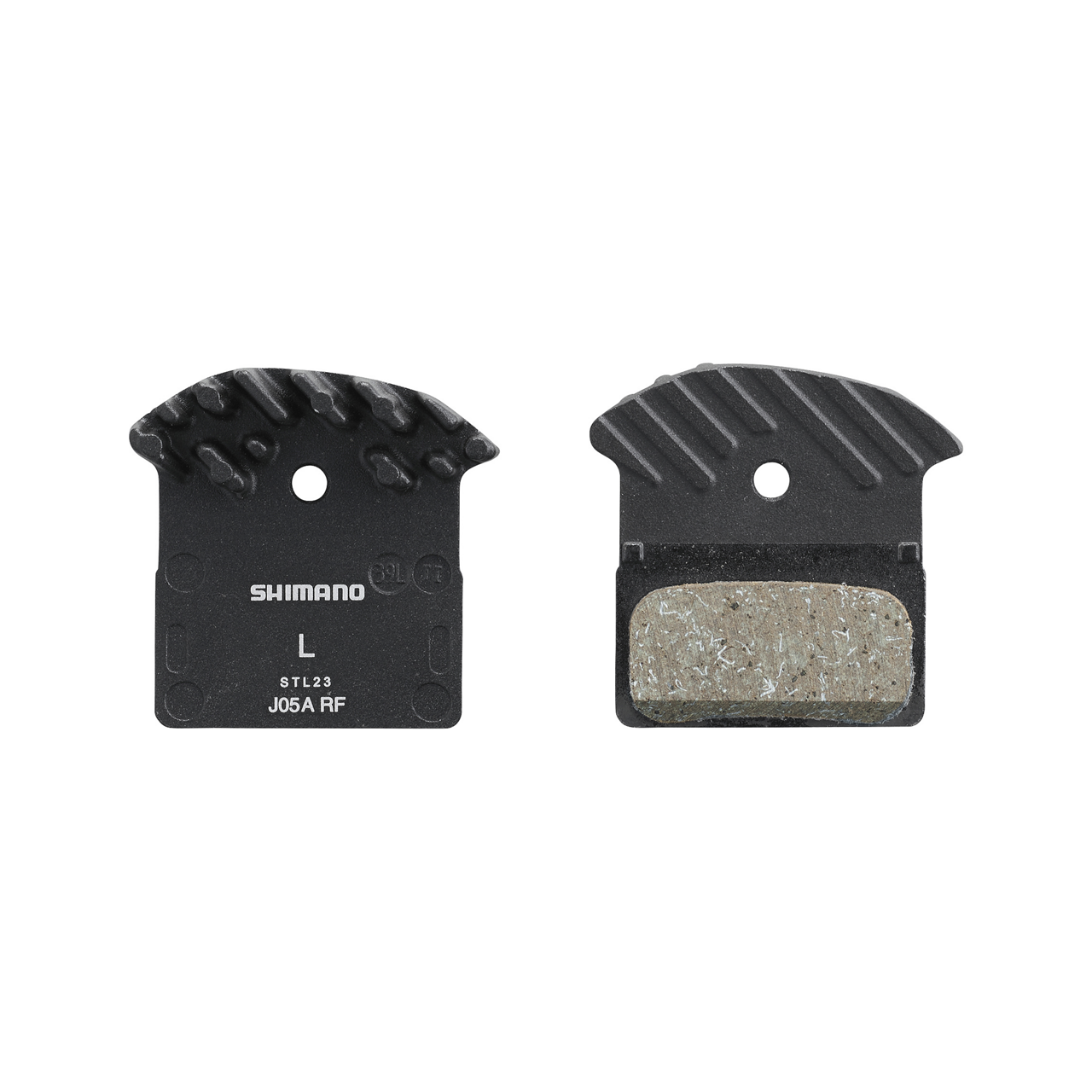 Shimano J05A-RF resin disc brake pads with fin