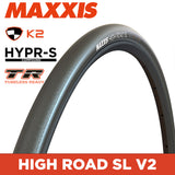 Maxxis High Road SL Tyre - 700X25C - HYPR-S / K2 / TR - Carbon Fiber 150 TPI at Spoke N Trail