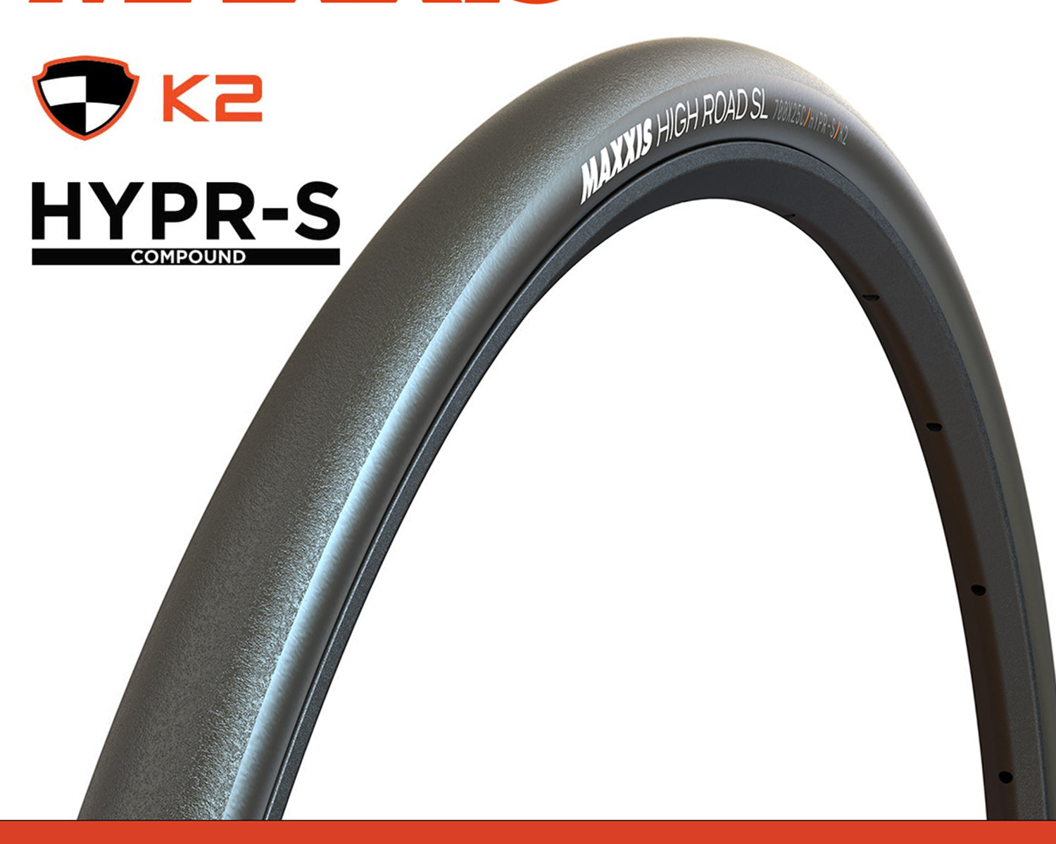 Maxxis High Road SL Tyre - 700X25C - HYPR-S / K2 - Foldable 150 TPI at Spoke N Trail