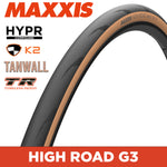 Maxxis High Road Tyre - 700X28C - HYPR / K2 / TR / Tanwall - Carbon Fiber 150 TPI at Spoke N Trail