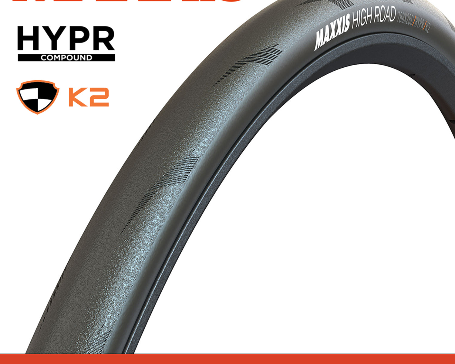 Maxxis High Road Tyre - 700X25C - HYPR / K2 - Foldable 150 TPI at Spoke N Trail