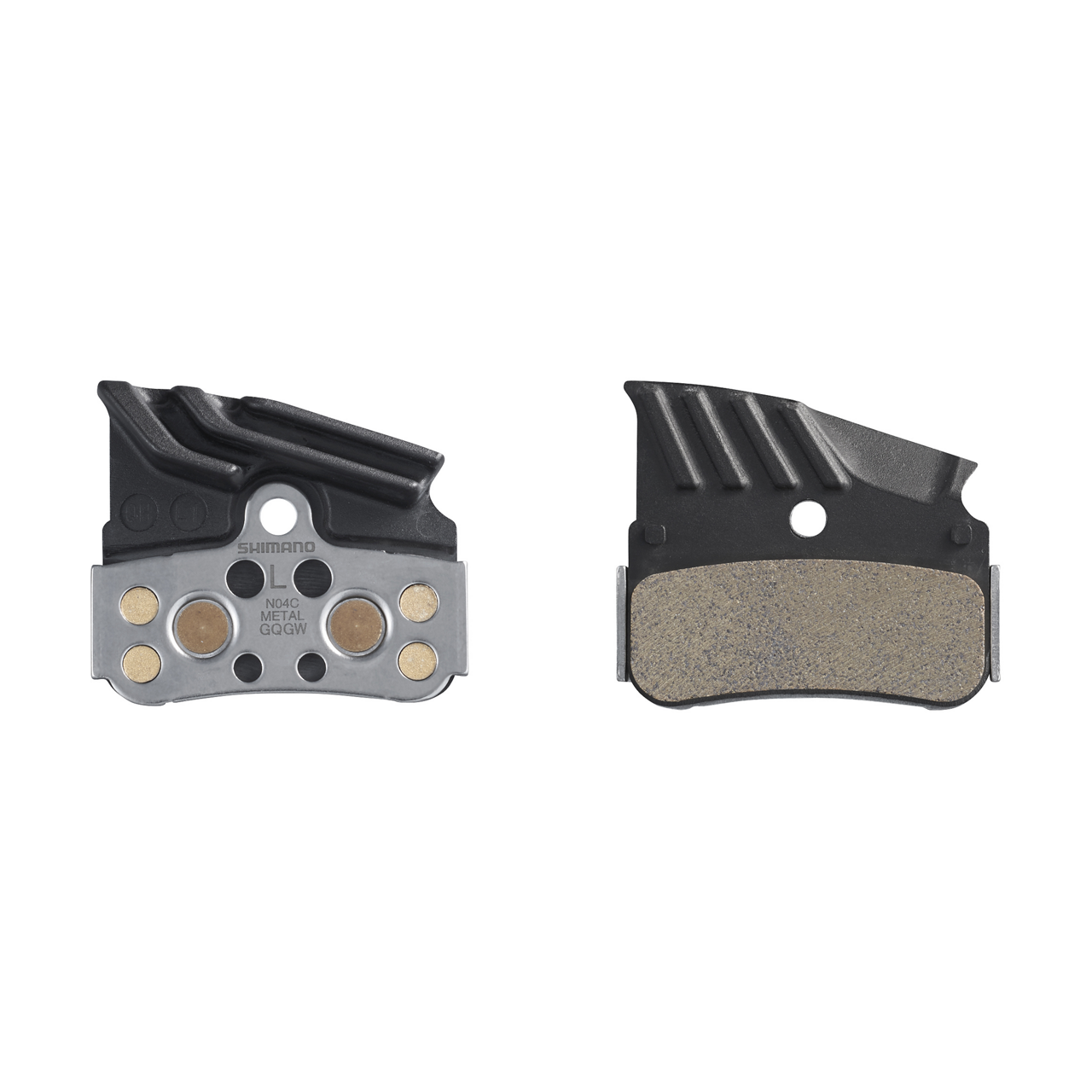 Shimano N04C metal disc brake pads with fin