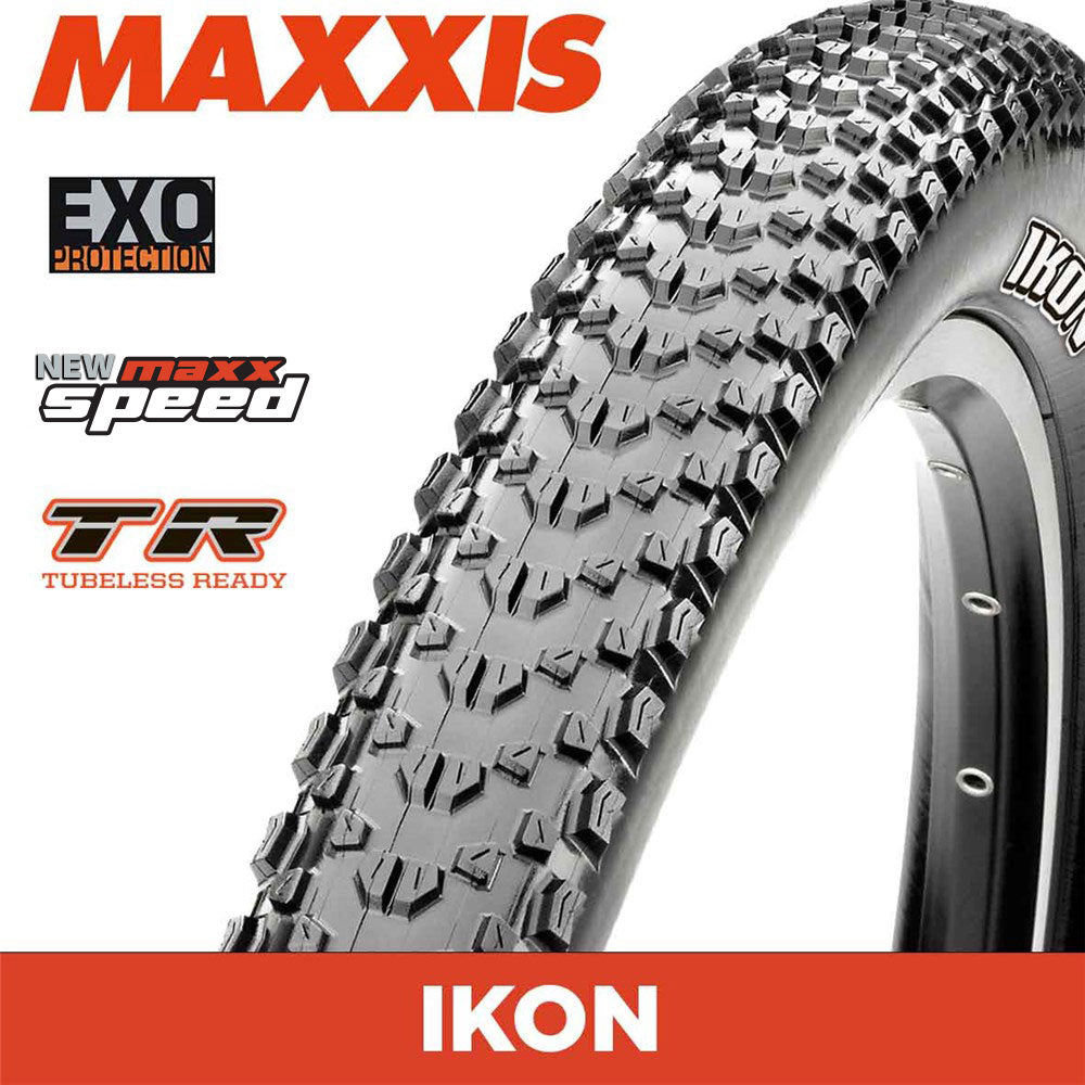 Maxxis Ikon Tyre - 29X2.35 - MaxxSpeed / EXO / TR - Foldable 120 TPI E25 at Spoke N Trail