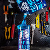 Krush Premium Bike Wash Refill Pouch 500ml in use