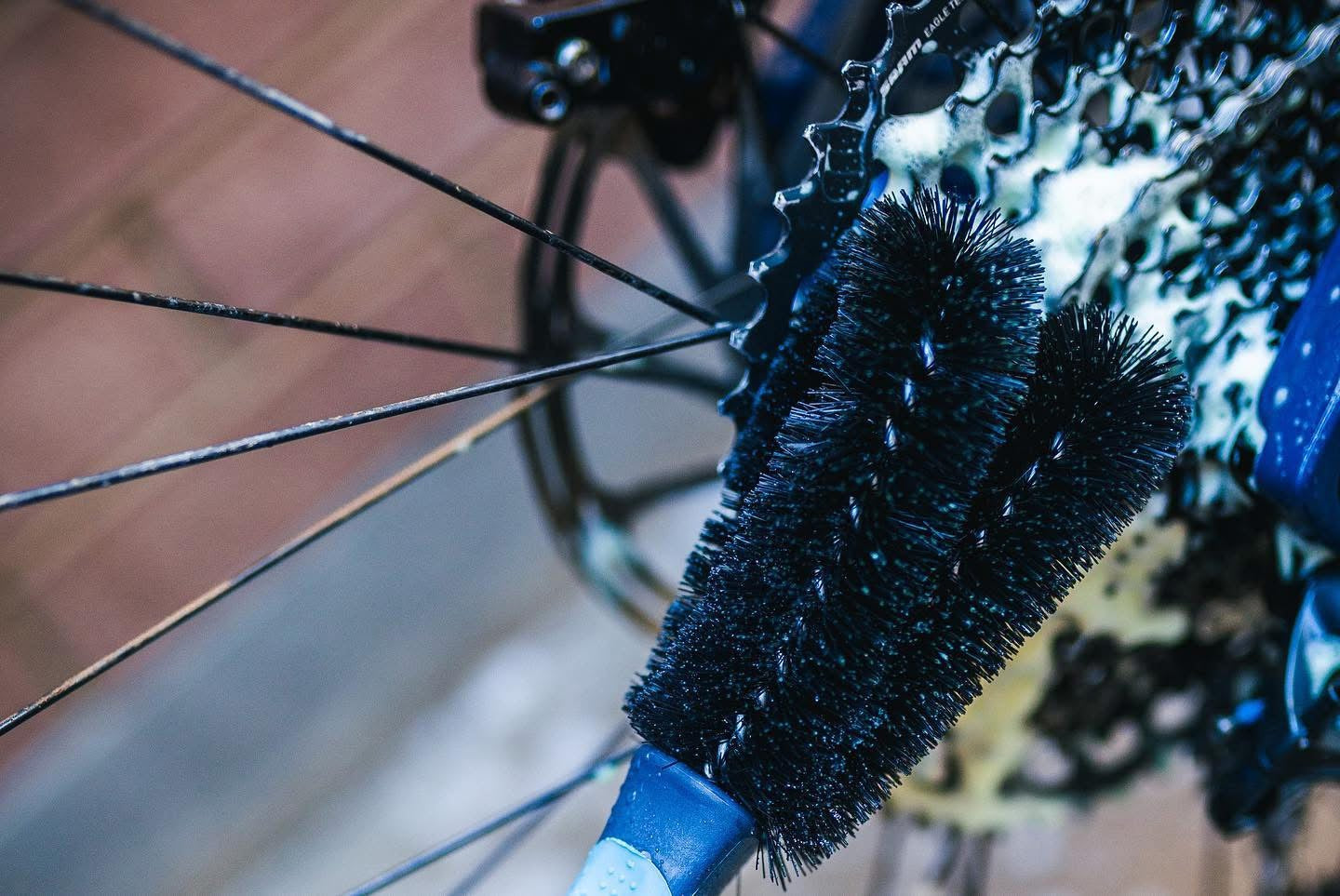 Krush Two Prong Brush in use