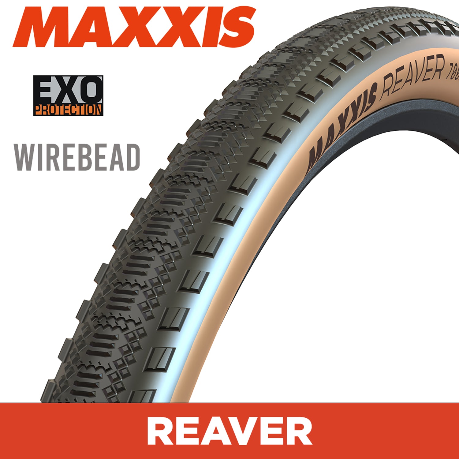 Maxxis Reaver Tyre - 700X40C - EXO / Tanwall - Wire 60 TPI at Spoke N Trail