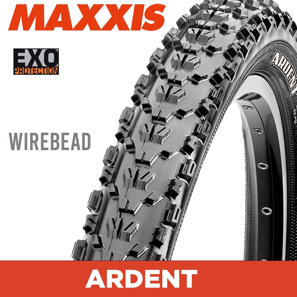 Maxxis Ardent Tyre - 27.5X2.40 - EXO - Wire 60 TPI E25 at Spoke N Trail