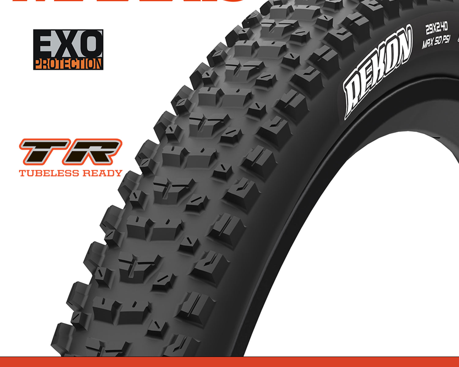 Maxxis Rekon Tyre - 27.5X2.40 - EXO / TR - Foldable 60 TPI E25 at Spoke N Trail