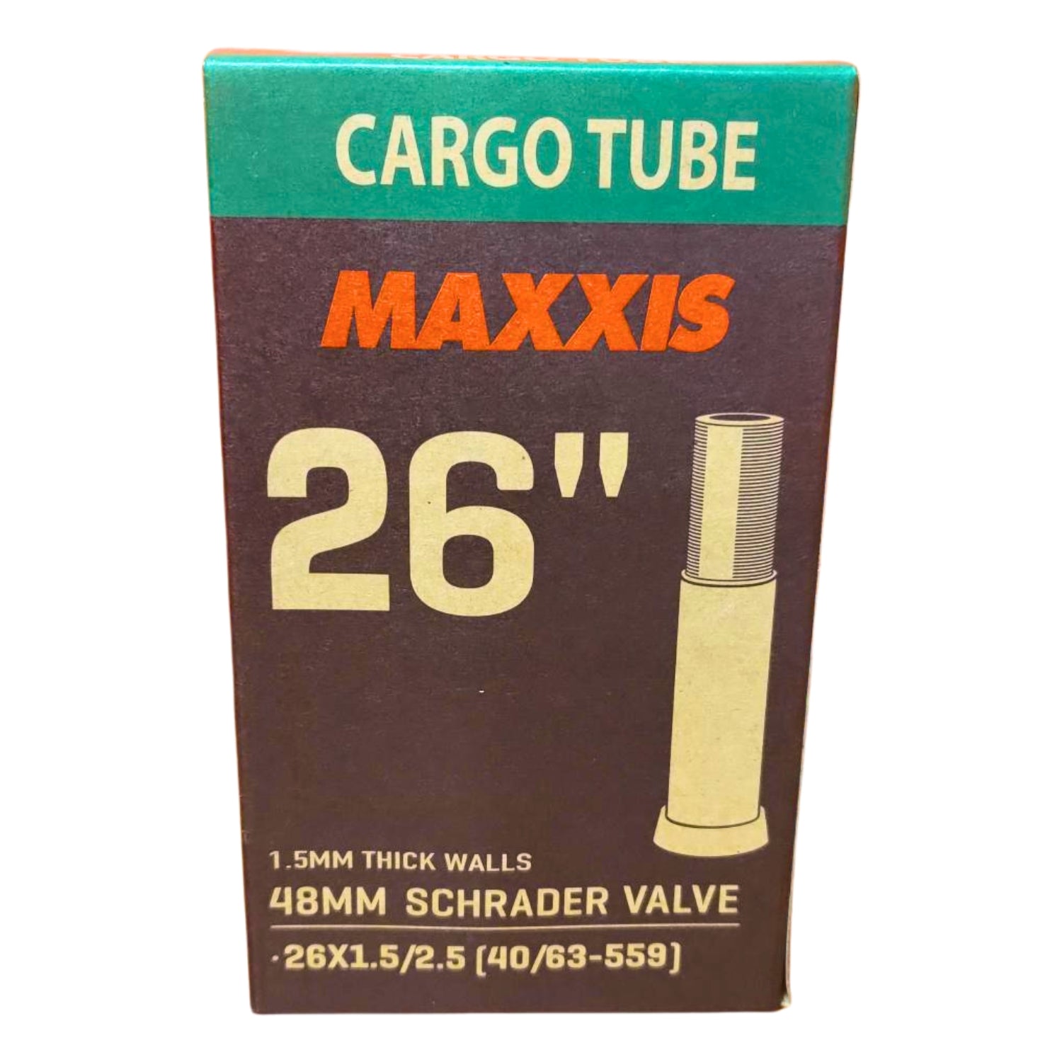 Maxxis Cargo Tube - 26X1.5/2.5 - Schrader 48mm at Spoke N Trail