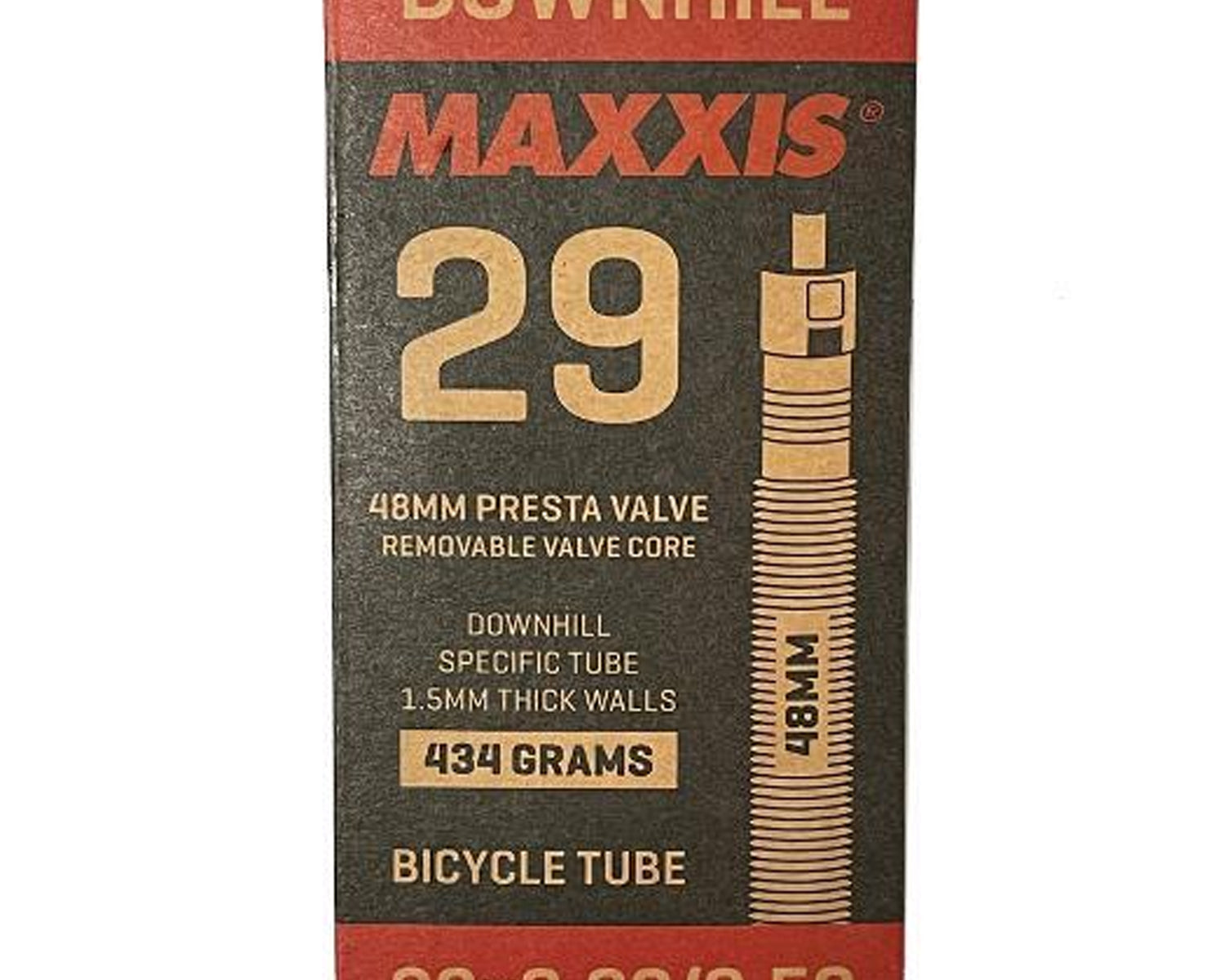 Maxxis Downhill Tube - 29X2.2/2.5 - Presta 48mm - Removable Core at Spoke N Trail