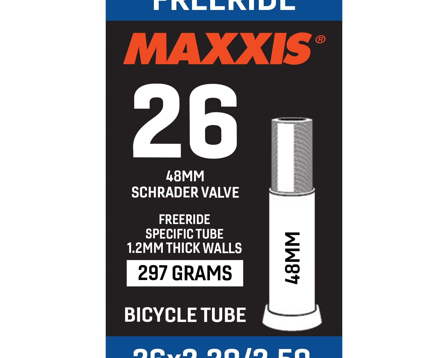 Maxxis Freeride Tube - 26X2.2/2.5 - Schrader 48mm at Spoke N Trail