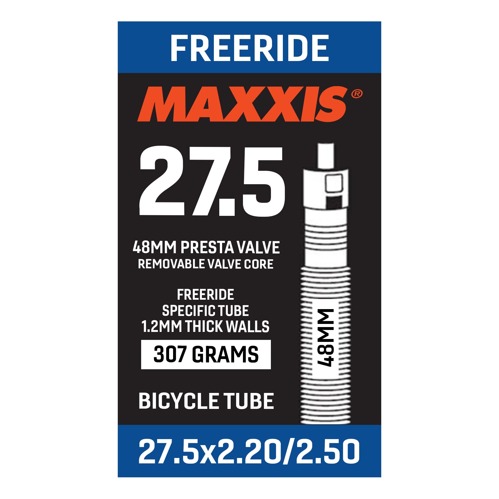 Maxxis Freeride Tube - 27.5X2.2/2.5 - Presta 48mm - Removable Core at Spoke N Trail