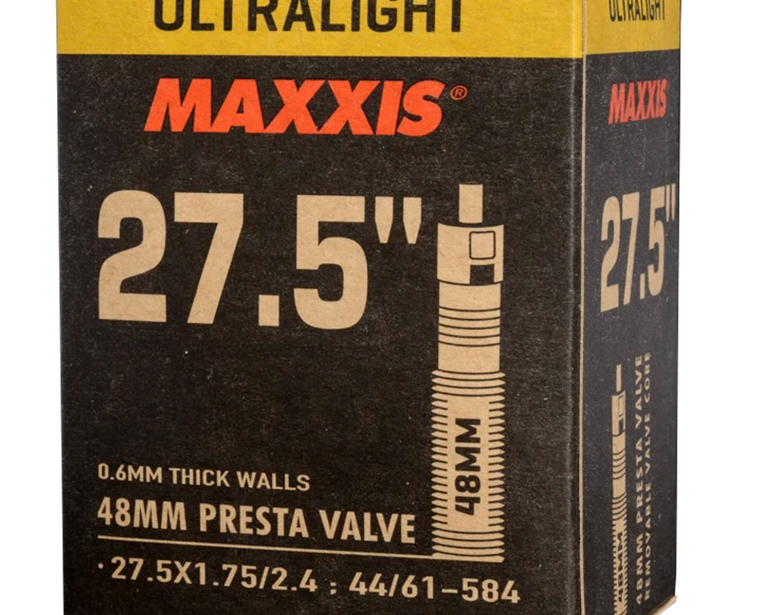 Maxxis Ultralight Tube - 27.5X1.75/2.4 - Presta 48mm - Removable Core at Spoke N Trail