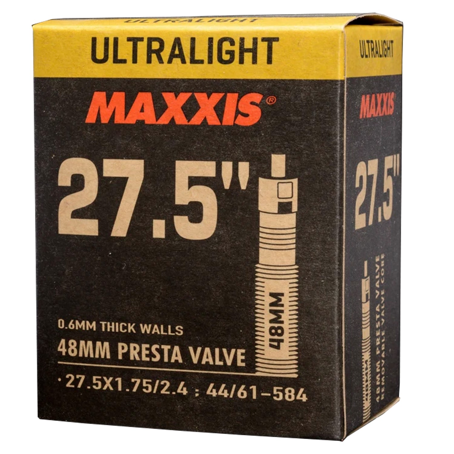 Maxxis Ultralight Tube - 27.5X1.75/2.4 - Presta 48mm - Removable Core at Spoke N Trail