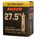 Maxxis Ultralight Tube - 27.5X1.75/2.4 - Presta 48mm - Removable Core at Spoke N Trail