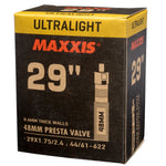 Maxxis Ultralight Tube - 29X1.75/2.4 - Presta 48mm - Removable Core at Spoke N Trail