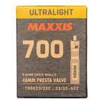 Maxxis Ultralight Tube - 700X23/32C - Presta 48mm - Removable Core at Spoke N Trail
