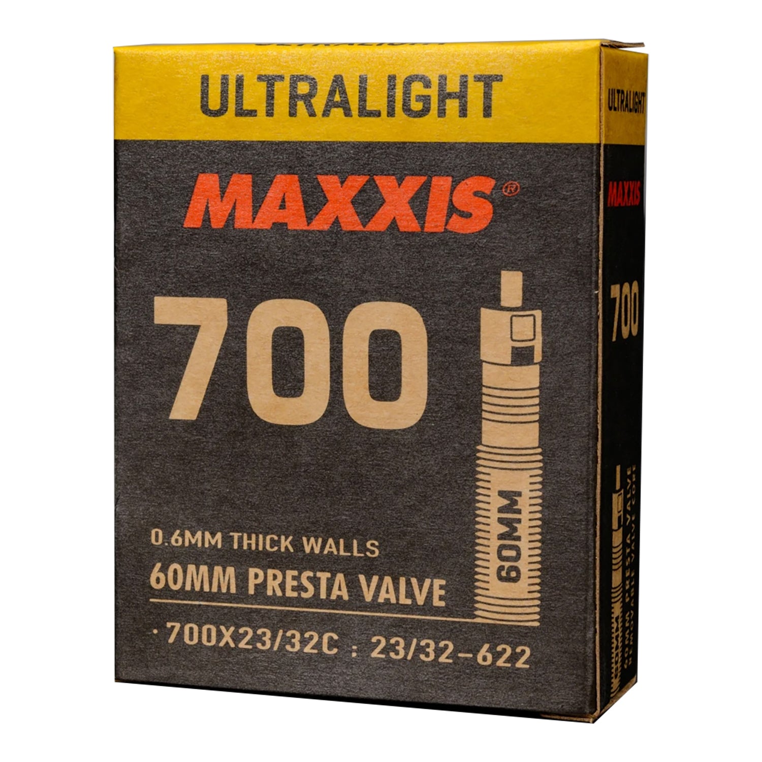 Maxxis Ultralight Tube - 700X23/32C - Presta 60mm - Removable Core at Spoke N Trail