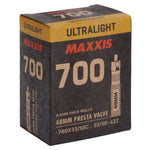 Maxxis Ultralight Tube - 700X33/50C - Presta 48mm - Removable Core at Spoke N Trail