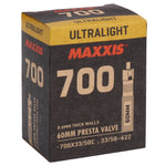 Maxxis Ultralight Tube - 700X33/50C - Presta 60mm - Removable Core at Spoke N Trail