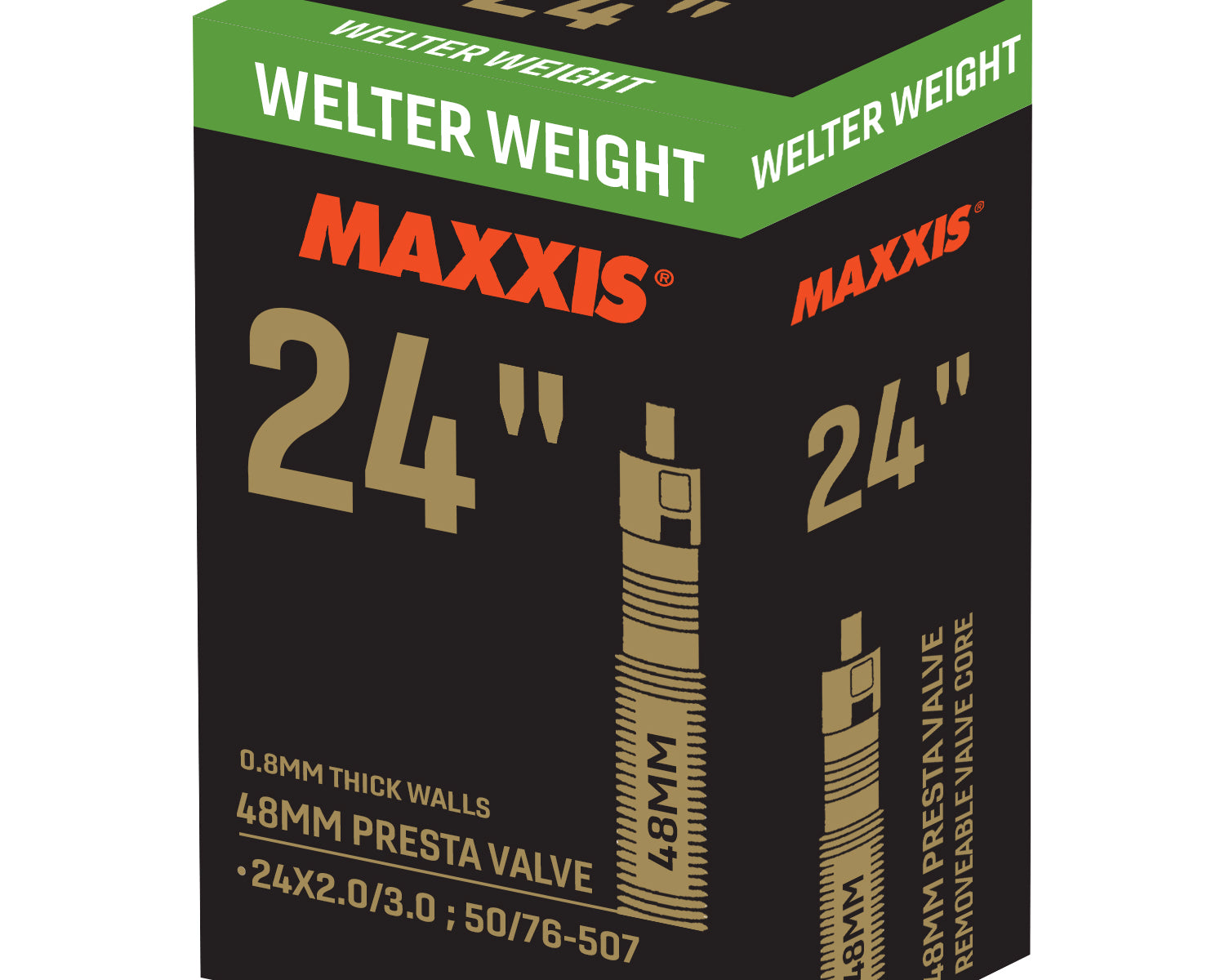 Maxxis Fat/Plus Tube - 24X2.0/3.0 - Presta 48mm - Removable Core at Spoke N Trail