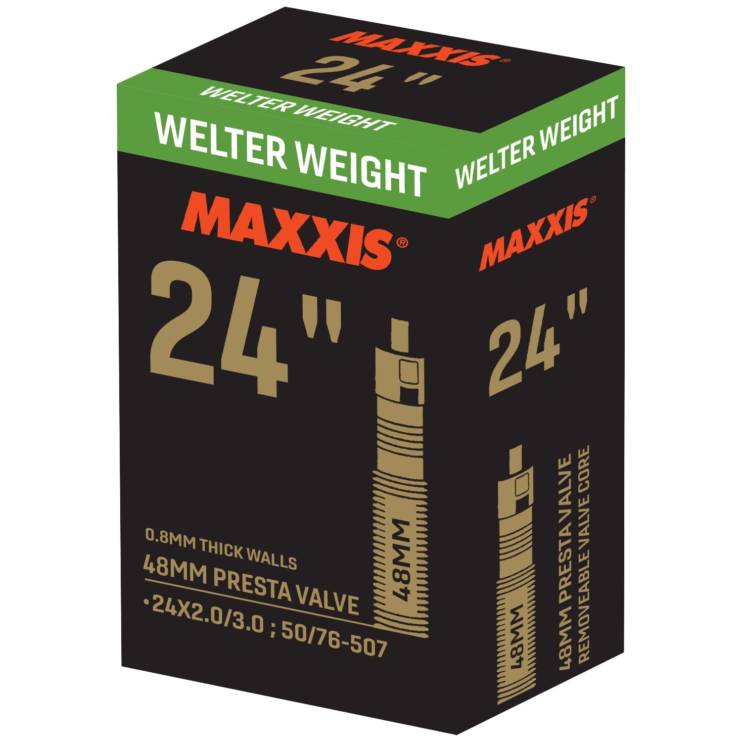 Maxxis Fat/Plus Tube - 24X2.0/3.0 - Presta 48mm - Removable Core at Spoke N Trail