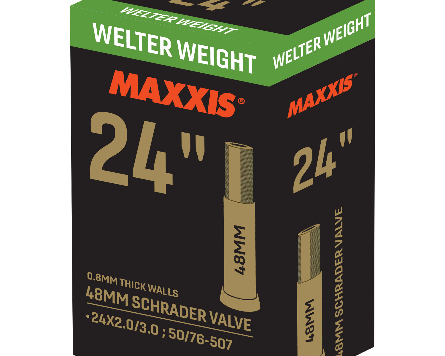 Maxxis Fat/Plus Tube - 24X2.0/3.0 - Schrader 48mm at Spoke N Trail